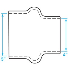 Air Intake Rubber Hump Hose Reducer - 5" / 4"